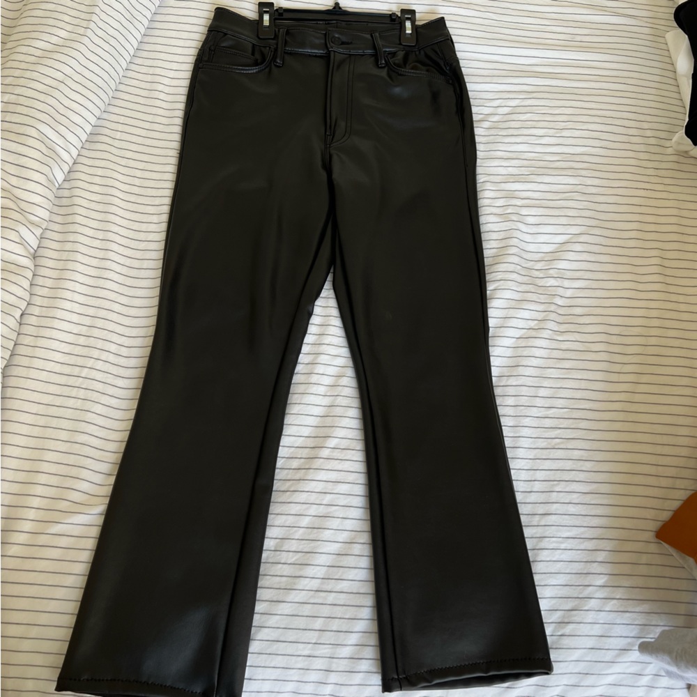 Mother faux leather pants black size 30